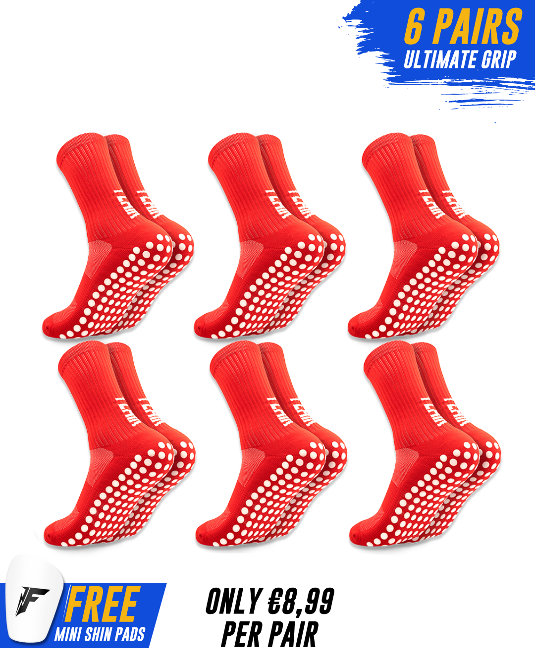 Ensemble exclusif de 6 paires - Pro Grip Socks