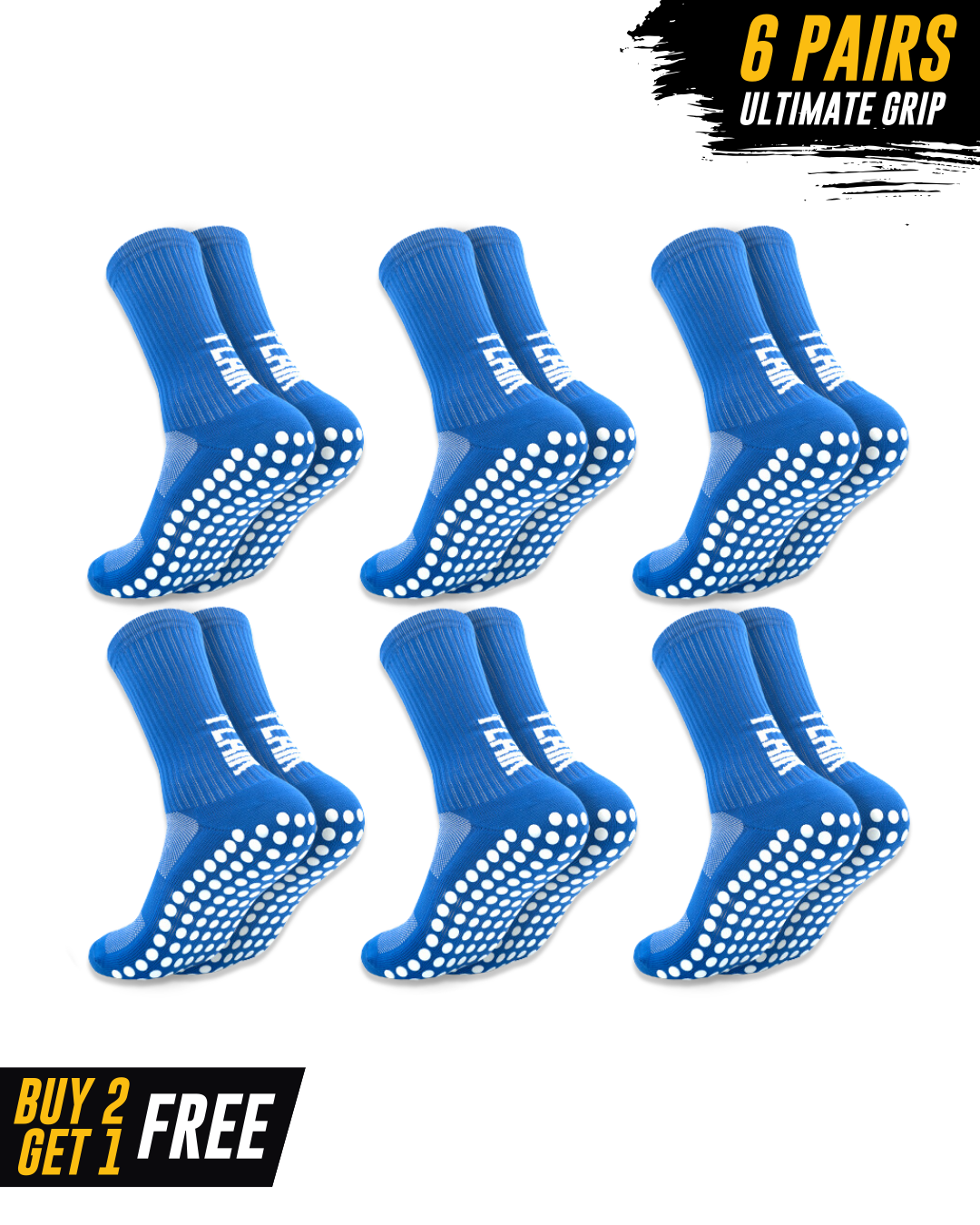 Exklusives 6-Paar-Paket - Pro Grip Socks<br>