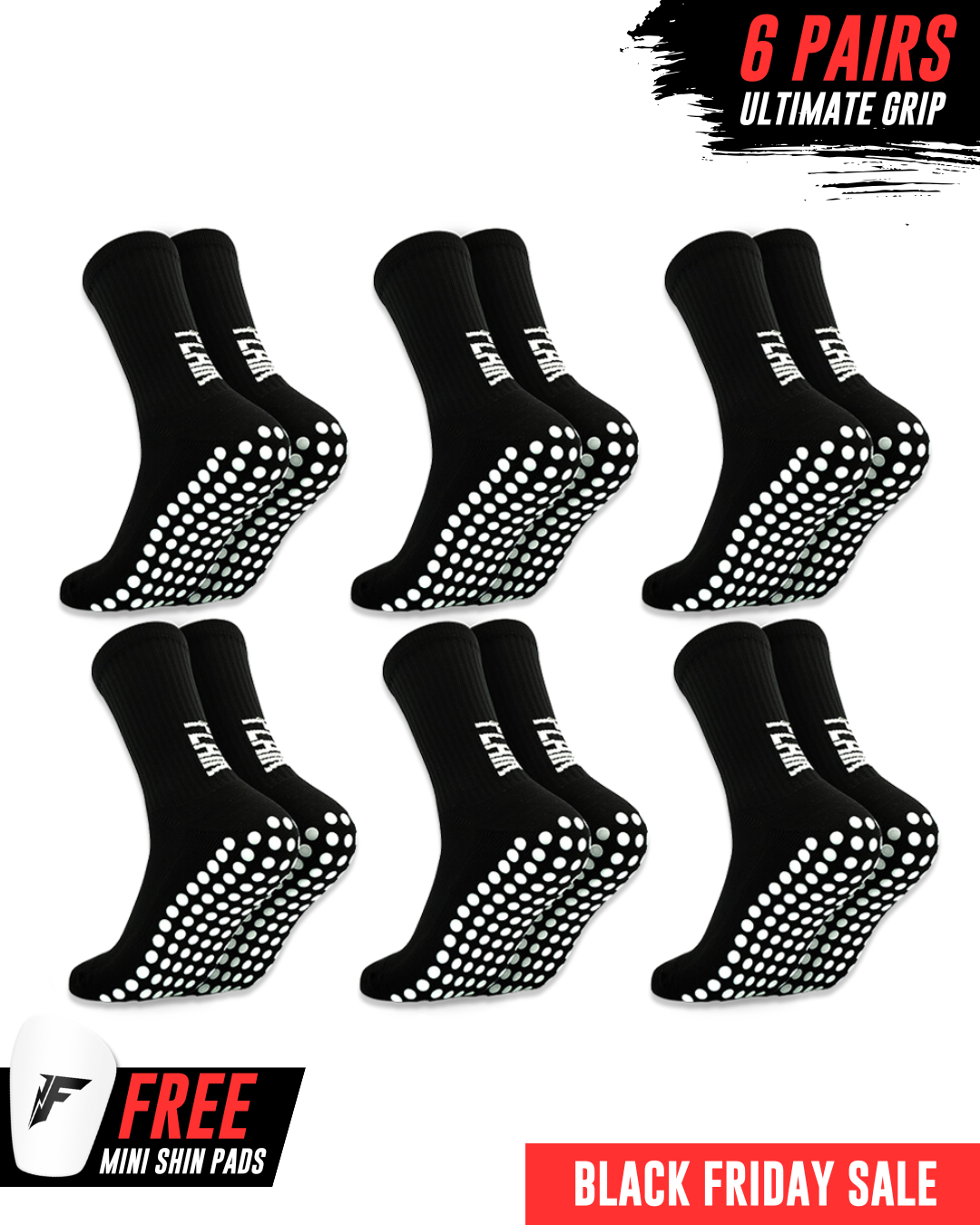 Exclusive 6 Pair Bundle - Pro Grip Socks